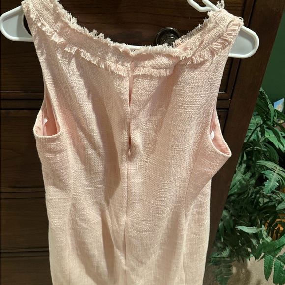 Karl Lagerfeld Sleeveless Pink Tweed Pocket Dress - Picture 3 of 3